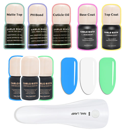 Functional Gel Nail Polish with Chargeable Nail Lamp Kit 2