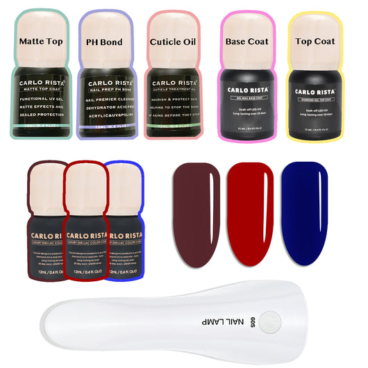 Functional Gel Nail Polish with Chargeable Nail Lamp Kit 5