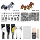 Nail Art Stamp Stencil Stamping Template Plate Set