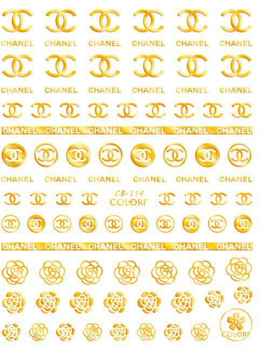 Nail Art Stickers - CB114 Golden,ACCESSORIES CARLO RISTA