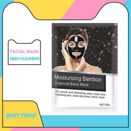 Facial Mask Moisturising Bamboo Charcoal Black Deep Cleaning Mask